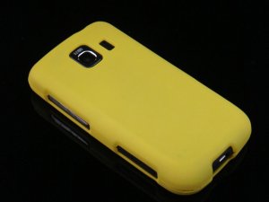 Hard Plastic Rubber Feel Case for LG Optimus S - Yellow