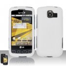 Hard Plastic Rubber Feel Case for LG Optimus S - White