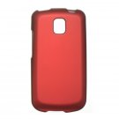 Hard Plastic Rubber Feel Case for LG Optimus T - Red