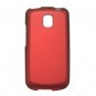 Hard Plastic Rubber Feel Case for LG Optimus T - Red