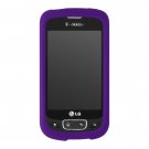 Soft Silicone Skin Cover Case for LG Optimus T - Purple