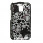 Hard Plastic Design Case for LG Optimus T - Black Skulls
