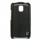 Hard Plastic Design Case for LG Optimus T - Black Lines