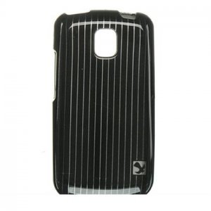Hard Plastic Design Case for LG Optimus T - Black Lines