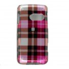 Hard Plastic Design Case for LG Rumor Touch LN510 - Hot Pink Check