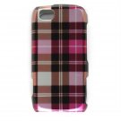 Hard Plastic Design Case for LG Sentio GS505 - Hot Pink Check