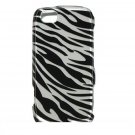 Hard Plastic Design Case for LG Sentio GS505 - Black and Silver Zebra