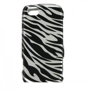 Hard Plastic Design Case for LG Sentio GS505 - Black and Silver Zebra