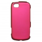 Hard Plastic Rubber Feel Case for LG Sentio GS505 - Hot Pink