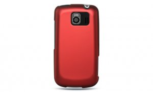 Hard Plastic Rubber Feel Case for LG Vortex VS660 - Red