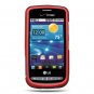 Hard Plastic Rubber Feel Case for LG Vortex VS660 - Red