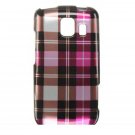 Hard Plastic Design Case for LG Vortex VS660 - Hot Pink Check