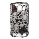 Hard Plastic Design Case for LG Vortex VS660 - Black Skulls
