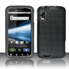 Hard Plastic Rubber Feel Design Case for Motorola Atrix 4G MB860 - Carbon Fiber