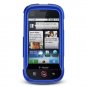 Hard Plastic Rubber Feel Case for Motorola Cliq MB200 - Blue
