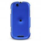 Hard Plastic Rubber Feel Case for Motorola Cliq MB200 - Blue