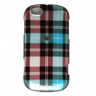 Hard Plastic Design Case for Motorola Cliq XT - Blue Check