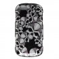 Hard Plastic Design Case for Motorola Cliq XT - Black Skulls