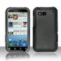 Hard Plastic Rubber Feel Design Case for Motorola Defy MB525 - Carbon Fiber