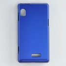 Hard Plastic Rubber Feel Case for Motorola Droid 2 A955 - Blue