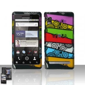 Hard Plastic Rubber Feel Design Case for Motorola Droid 2 A955 - Abstract Art
