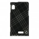 Hard Plastic Design Case for Motorola Droid 2 A955 - Smoke Diagonal Checker