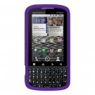 Soft Silicone Skin Cover Case for Motorola Droid Pro T610 - Purple