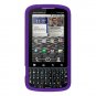 Soft Silicone Skin Cover Case for Motorola Droid Pro T610 - Purple