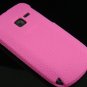 Soft Textured Silicone Skin Cover Case for Nokia C3 - Hot Pink