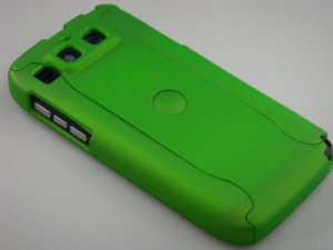 Hard Plastic Rubber Feel Armor Case for Nokia E72 - Neon Green