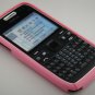 Hard Plastic Rubber Feel Armor Case for Nokia E72 - Pink