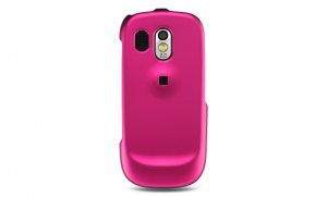 Hard Plastic Rubber Feel Case for Samsung Caliber R850 - Hot Pink