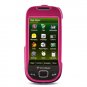 Hard Plastic Rubber Feel Case for Samsung Caliber R850 - Hot Pink