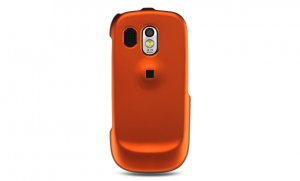 Hard Plastic Rubber Feel Case for Samsung Caliber R850 - Orange