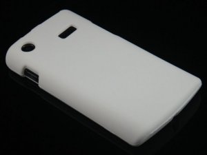 Hard Plastic Rubber Feel Case for Samsung Captivate i897 - White