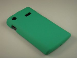 Hard Plastic Rubber Feel Case for Samsung Captivate i897 - Turquoise Green