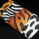 Hard Plastic Rubber Feel Design Case for Samsung Captivate i897 - Mixed Animal