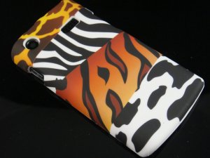 Hard Plastic Rubber Feel Design Case for Samsung Captivate i897 - Mixed Animal