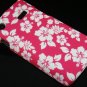Hard Plastic Rubber Feel Design Case for Samsung Captivate i897 - Hawaiian Flowers