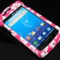 Hard Plastic Rubber Feel Design Case for Samsung Captivate i897 - Hawaiian Flowers