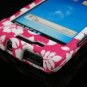 Hard Plastic Rubber Feel Design Case for Samsung Captivate i897 - Hawaiian Flowers