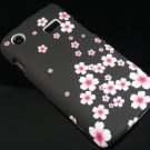 Hard Plastic Rubber Feel Design Case for Samsung Captivate i897 - Cherry Blossom