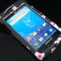 Hard Plastic Rubber Feel Design Case for Samsung Captivate i897 - Cherry Blossom