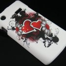 Hard Plastic Rubber Feel Design Case for Samsung Captivate i897 - Inked Heart