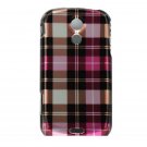 Hard Plastic Design Case for Samsung Epic 4G - Hot Pink Check