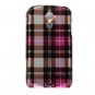 Hard Plastic Design Case for Samsung Epic 4G - Hot Pink Check
