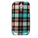 Hard Plastic Design Case for Samsung Epic 4G - Blue Check
