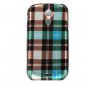 Hard Plastic Design Case for Samsung Epic 4G - Blue Check