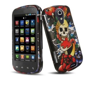 Hard Plastic Design Case for Samsung Epic 4G - Koi and Skull/Keep Faith