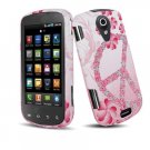 Hard Plastic Rubber Feel Design Case for Samsung Epic 4G - Peace Love Sign